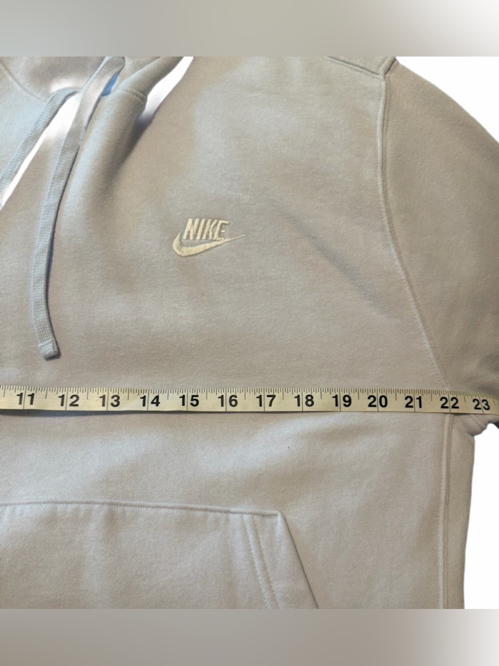 Nike- like new! Womens Cotton Lightblue pull over hoodie with lined hood Med - Picture 6 of 15